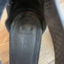 Load image into Gallery viewer, Size 9 VINCE Black & White Checkered Ankle Strap Heels