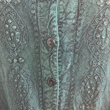 Load image into Gallery viewer, Size Medium Soft Surroundings Emerald Green Vivian Boho Western Velvet Lace Top