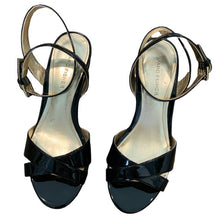 Load image into Gallery viewer, 7 Marc Fisher Black Strappy Cork Wedge Sandal