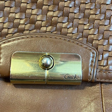 Load image into Gallery viewer, Coach Kristin Woven Brown Leather Purse