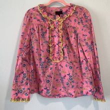 Load image into Gallery viewer, J. Crew NWOT Cotton poplin ruffle blouse in Liberty® Wheat Bouquet floral print