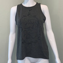 Load image into Gallery viewer, Size Small Calia Stay The Oath Charcoal Gray Criss Cross Tank