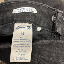 Load image into Gallery viewer, Size 16 Seven Plus Size Black HIGH RISE TUMMYLESS SKINNY JEANS