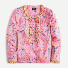 Load image into Gallery viewer, J. Crew NWOT Cotton poplin ruffle blouse in Liberty® Wheat Bouquet floral print