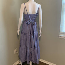 Load image into Gallery viewer, Size 6 J. Crew Garratt Tiered Ruffle Striped Cotton Poplin Maxi Dress