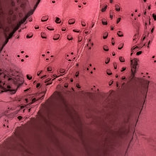 Load image into Gallery viewer, 2XL Lane Bryant Maroon Pink Eyelet Off Shoulder Blouse