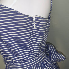 Load image into Gallery viewer, Size 6 J. Crew Garratt Tiered Ruffle Striped Cotton Poplin Maxi Dress