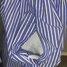 Load image into Gallery viewer, Size 6 J. Crew Garratt Tiered Ruffle Striped Cotton Poplin Maxi Dress