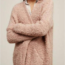 Load image into Gallery viewer, Extra Small Free People Chunky Pink Boucle Sweater Cardigan
