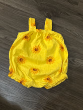Load image into Gallery viewer, 0-3 Months Old Navy Yellow Sunflower Onesie

