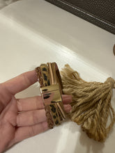 Load image into Gallery viewer, Multilayer Leather Wrap Bracelet With Leopard Print
