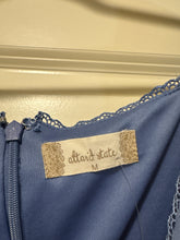 Load image into Gallery viewer, Medium Altar’d State Boho Blue Floral Embroidered Mini Dress
