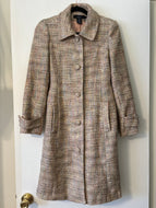 XS Arden B Tweed Wool Trench Coat