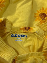 Load image into Gallery viewer, 0-3 Months Old Navy Yellow Sunflower Onesie
