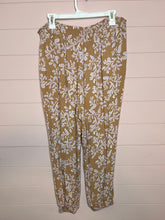 Load image into Gallery viewer, XL Aerie Tan &amp; Purple Printed Casual Jogger Pants

