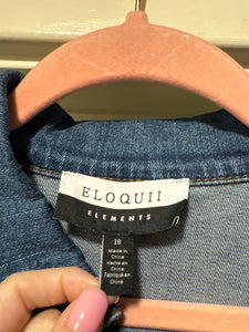 Size 18 Eloquii NWOT Denim Belted Dress