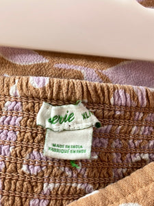 XL Aerie Tan & Purple Printed Casual Jogger Pants