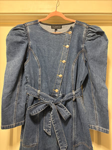 Size 18 Eloquii NWOT Long Puff Sleeve Denim Jumpsuit