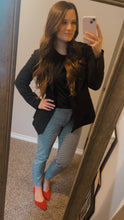 Load image into Gallery viewer, 10 Tall Old Navy Pixie Mid Rise Black White Printed Dress Pants
