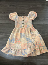 Load image into Gallery viewer, Girls XS 4-5 Floral Patch Work Dress

