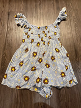 Load image into Gallery viewer, Small NWT Urban Outfitters Blue Boho Floral Rockaway Smocked Romper
