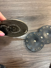 Load image into Gallery viewer, Faux Black Leather Western Disc-Style Concho Belt
