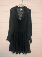 Load image into Gallery viewer, Size 14 H&amp;M Black Plus Size Peasant Style Dress
