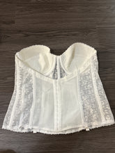 Load image into Gallery viewer, 40B Carnival Vintage Union Made White Lace Bustier
