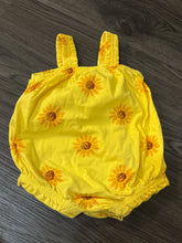 Load image into Gallery viewer, 0-3 Months Old Navy Yellow Sunflower Onesie
