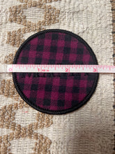 Load image into Gallery viewer, Upcycled Mama Plaid Embroidered Iron On Patch
