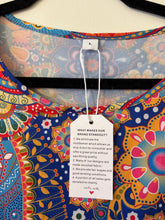 Load image into Gallery viewer, Large NWT Boho Colorful Paisley Shift Dress
