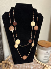 Load image into Gallery viewer, Boho Long Gold Tone Circlet Double Strand Necklace
