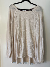 Load image into Gallery viewer, 3X Maurice’s Ivory Lace Boho Top
