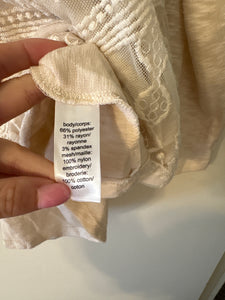 3X Maurice’s Ivory Lace Boho Top