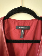 Load image into Gallery viewer, Small BCBG NWT Faux Leather Mini Wrap Dress
