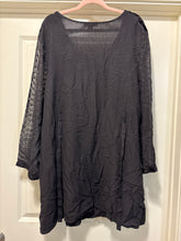 Load image into Gallery viewer, 26W Romans NWT Black Velvet Lace Embroidered Tunic
