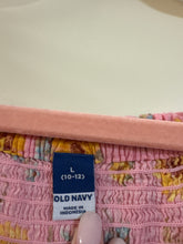 Load image into Gallery viewer, Girls Large 10-12 Floral Flutter-Sleeve Smocked Fit and Flare Dress
