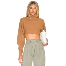 Load image into Gallery viewer, House of Harlow Small Ribbed Turtle Neck Crop Sweater
