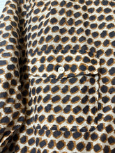 Load image into Gallery viewer, Large Loft Neutral Polka Dot Silk Button Up Blouse
