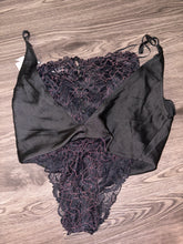 Load image into Gallery viewer, XS Free People Intimately NWT Black Pink Lace Double Date Layer Body Suit
