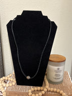 Black Braided Leather Rope Necklace With Magnet Closure