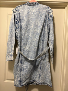 Size 18 Eloquii NWT Acid Wash Denim Button Front Dress