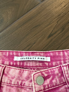 11/30 Celebrity Pink Acid Wash Denim Cut Off Shorts
