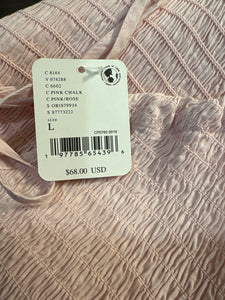 NWT Free People Large Pink Iyla Smocked Mini Dress