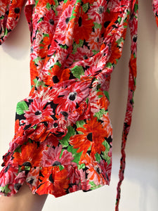 Size 4 ASOS Floral Mini Wrap Dress