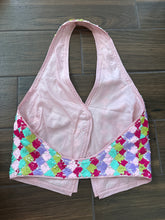 Load image into Gallery viewer, Size 8 Nasty Gal Diamond Sequin Halter Neck Vest
