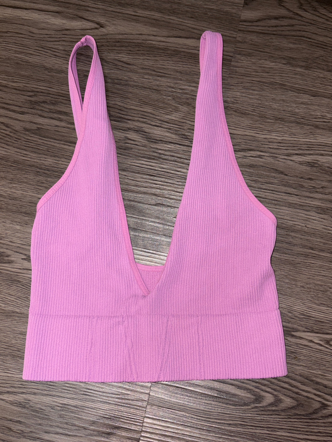 M/L Free People NWOT Purple Ribbed Crop Top