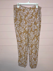 XL Aerie Tan & Purple Printed Casual Jogger Pants