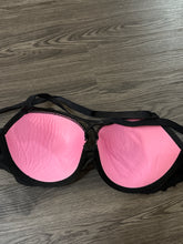 Load image into Gallery viewer, 36D PINK Black Lace criss Cross Date Push Up Bra
