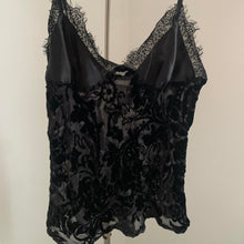 Load image into Gallery viewer, Medium Black Lace Cami Tank
